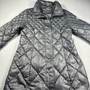 Guess Women's Charcoal Quilted Puffer Coat